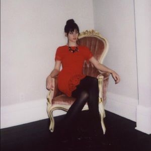 H&M red fitted dress